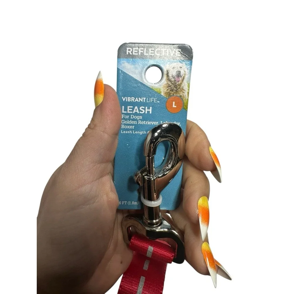 NEW‎ VIBRANT LIFE dog leash SIZE LARGE 6 foot long reflective